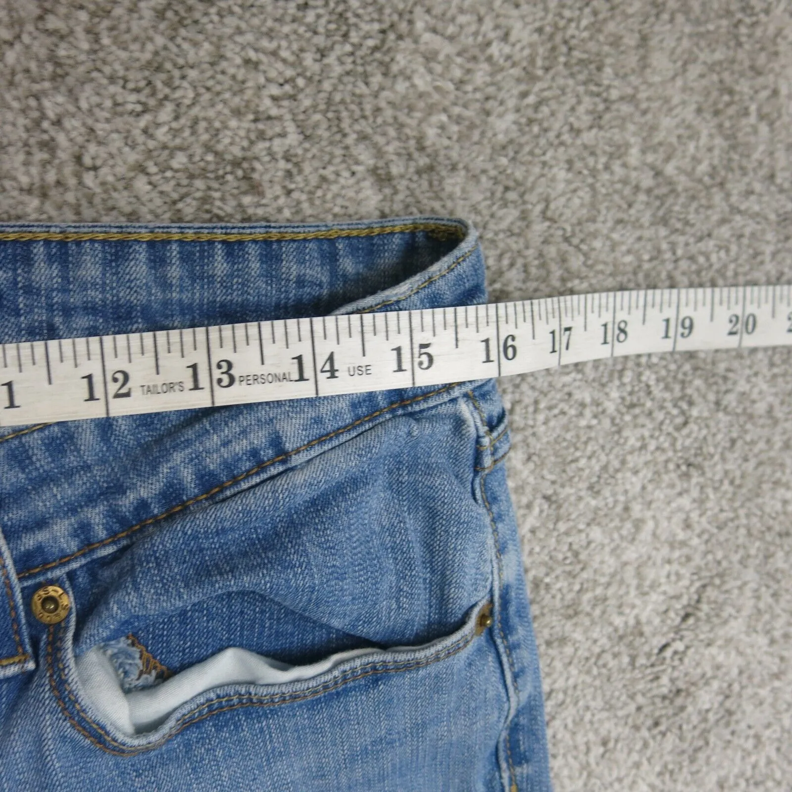Denizen From Levis Women Jeans Boot Cut Leg Cotton Mid Rise Blue Size 12 Medium