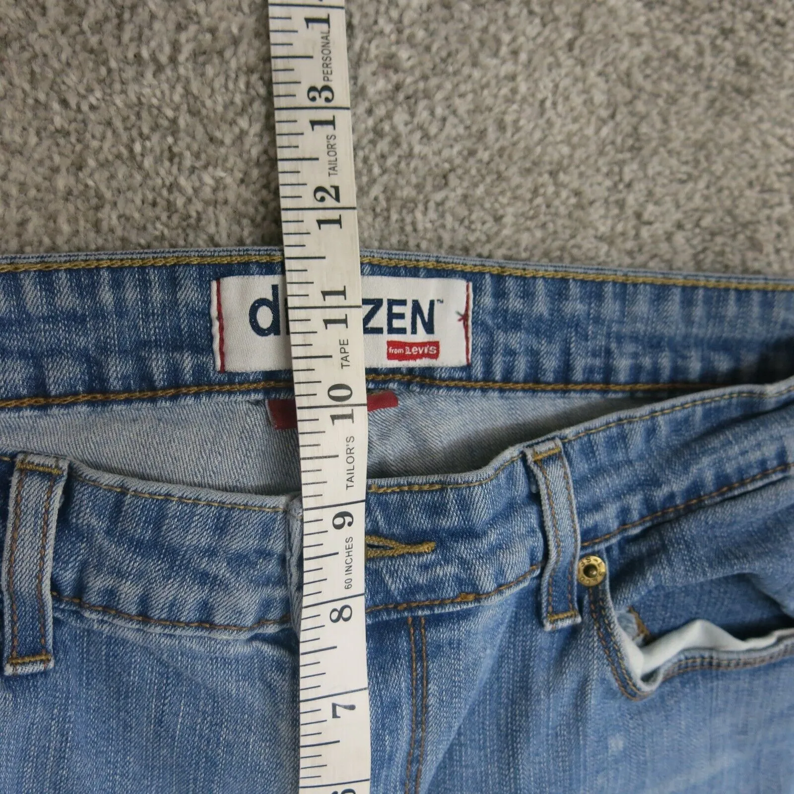 Denizen From Levis Women Jeans Boot Cut Leg Cotton Mid Rise Blue Size 12 Medium