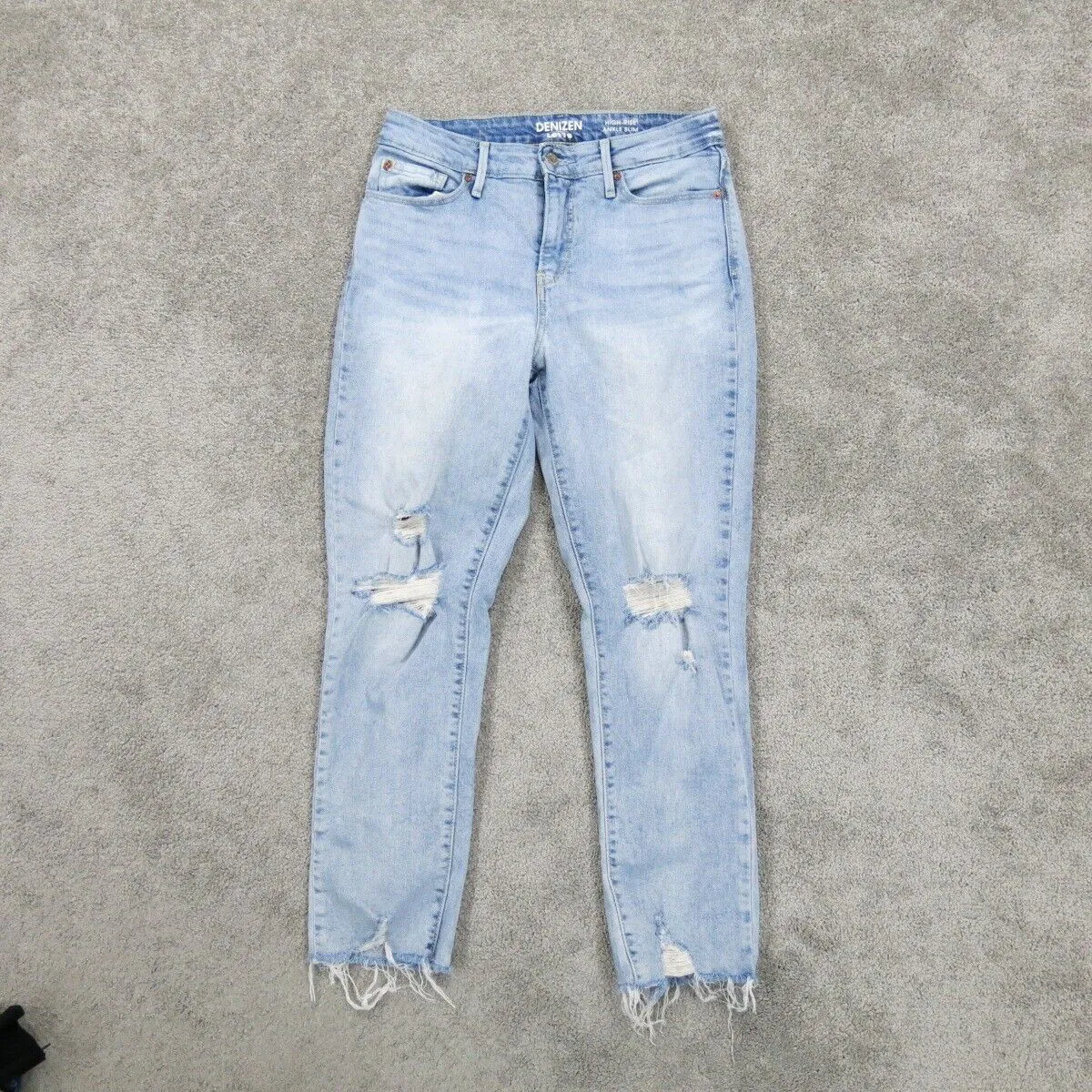 Denizen From Levis Womens Jeans Slim Ankle Distressed High Rise Blue Size 4-W27