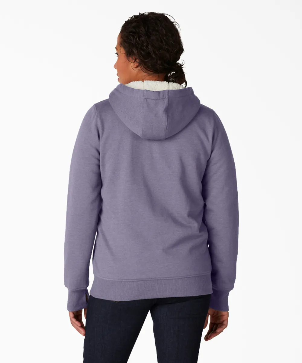 Dickies Women's Fleece Lined Hooded Sweatshirt - Blue Violet