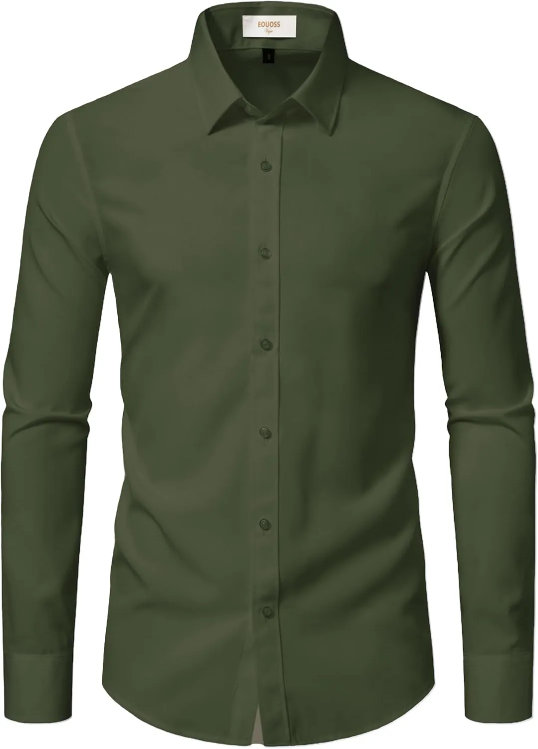 Dress Shirts for Men Stretch Slim Fit Long Sleeve Mens Dress Shirts Casual Business Muscle Fit Button Down Shirts
