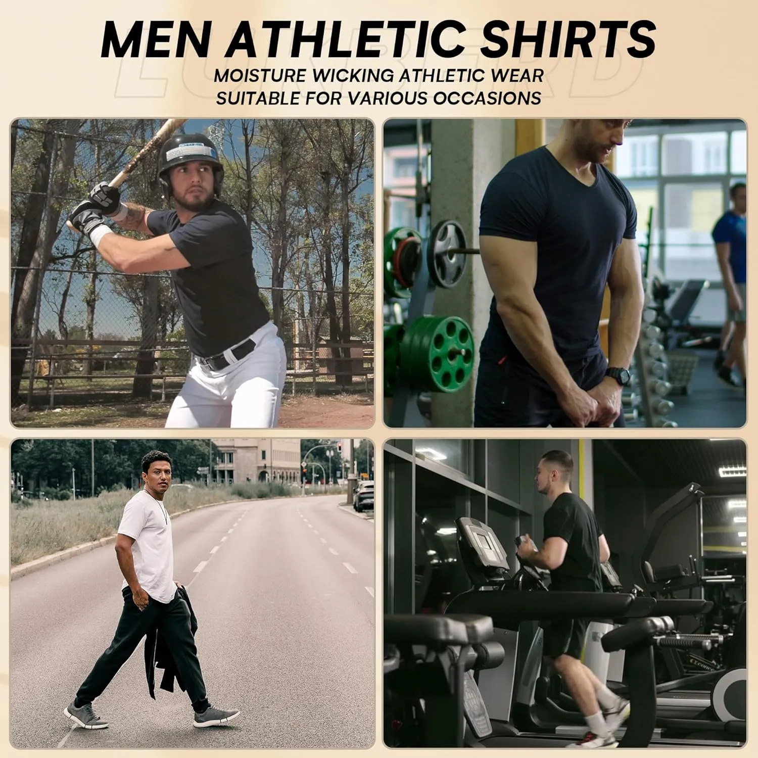 Dry Fit Shirts for Men Lightweight Athletic Shirts Short Sleeve Moisture Wicking Running Workout Gym Shirts
