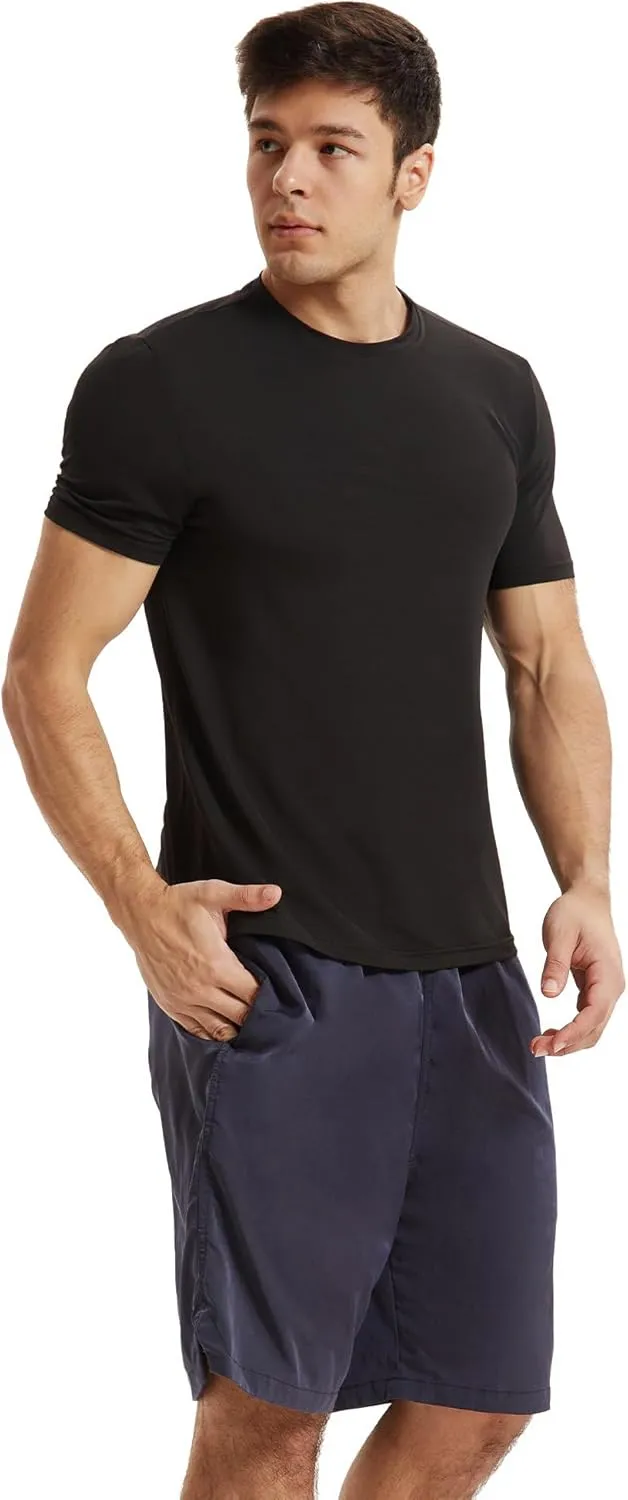 Dry Fit Shirts for Men Lightweight Athletic Shirts Short Sleeve Moisture Wicking Running Workout Gym Shirts
