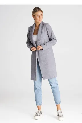 Elegant Collared Coat with Belt Option