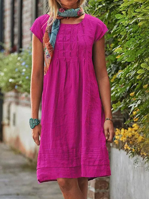 Elegant Ease: Mid-Length A-Line Dress for Everyday Charm