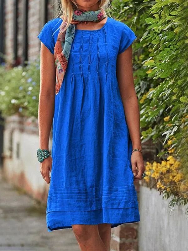 Elegant Ease: Mid-Length A-Line Dress for Everyday Charm