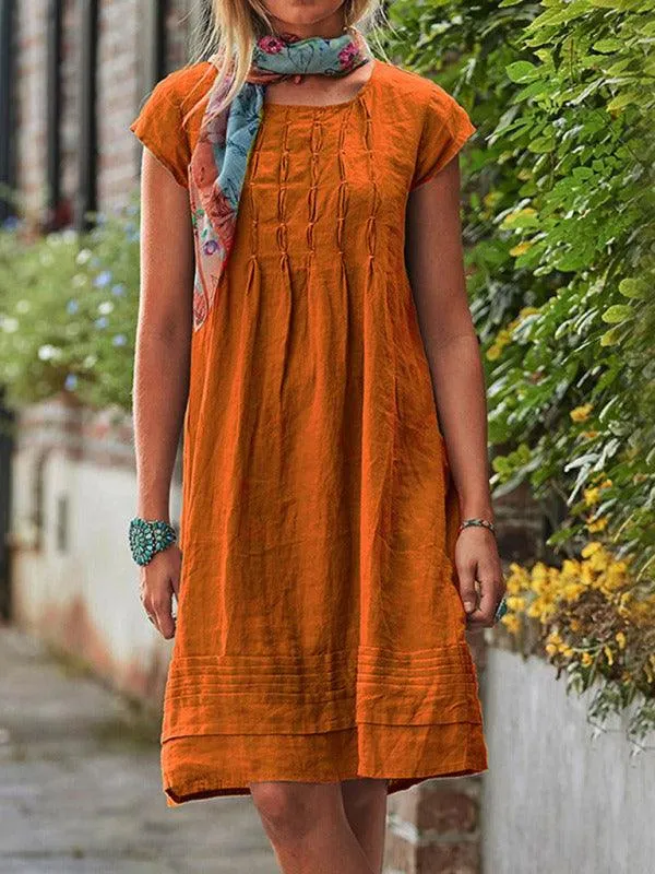 Elegant Ease: Mid-Length A-Line Dress for Everyday Charm