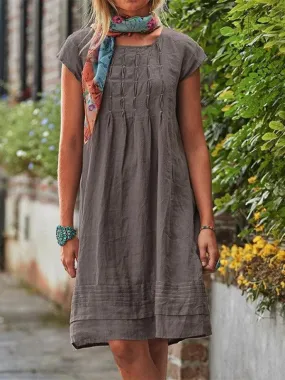 Elegant Ease: Mid-Length A-Line Dress for Everyday Charm