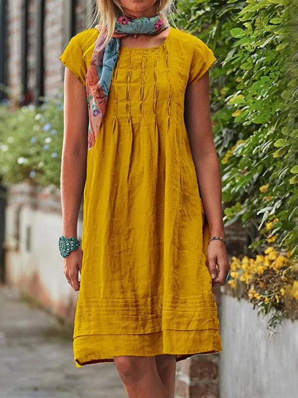 Elegant Ease: Mid-Length A-Line Dress for Everyday Charm