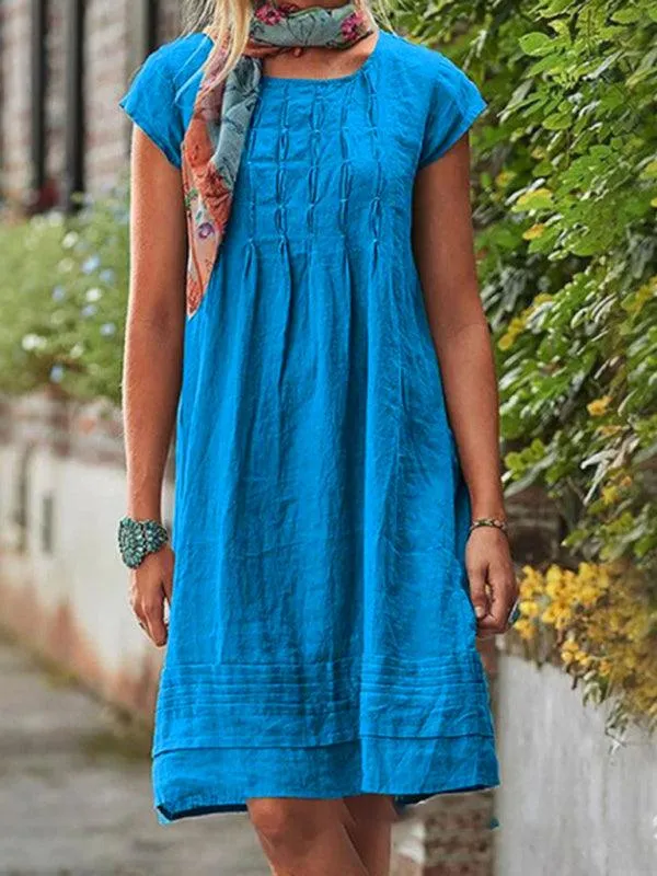 Elegant Ease: Mid-Length A-Line Dress for Everyday Charm