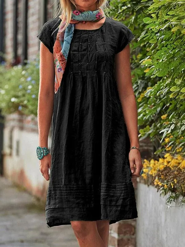 Elegant Ease: Mid-Length A-Line Dress for Everyday Charm