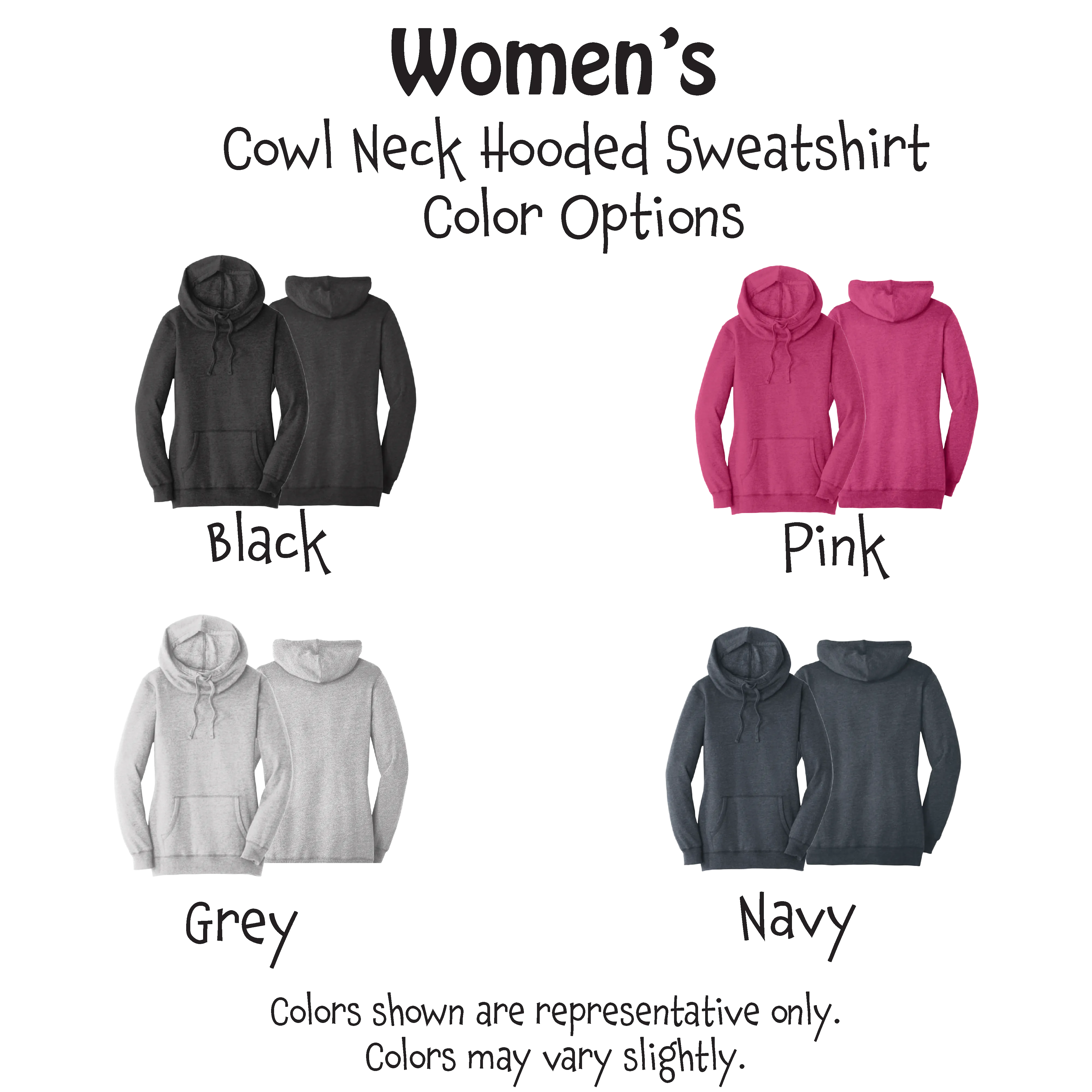 Extreme Pickleball | Women’s Cowl-Neck Hoodie Pickleball Sweatshirt | 55% Cotton 45% Poly Fleece