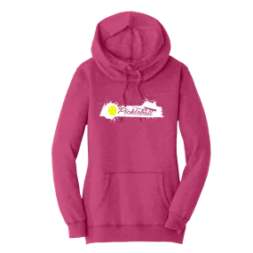 Extreme Pickleball | Women’s Cowl-Neck Hoodie Pickleball Sweatshirt | 55% Cotton 45% Poly Fleece