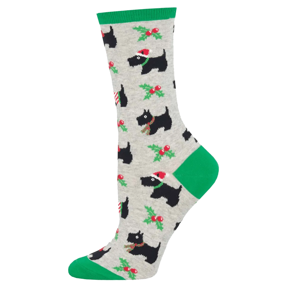 Festive Scotties Women's Crew Socks
