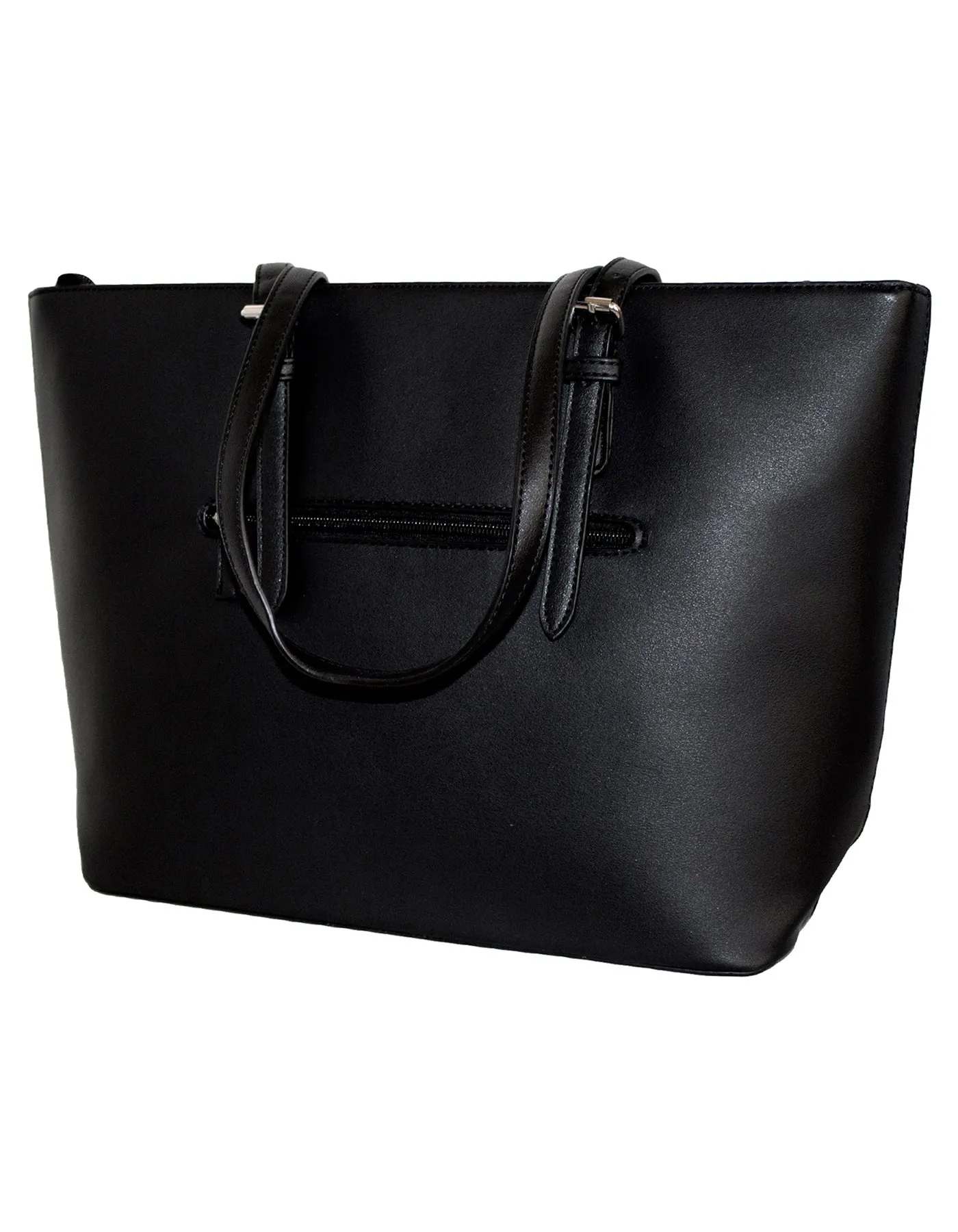 Fino G-8211-2 Faux Leather Check Print Tote Handbag