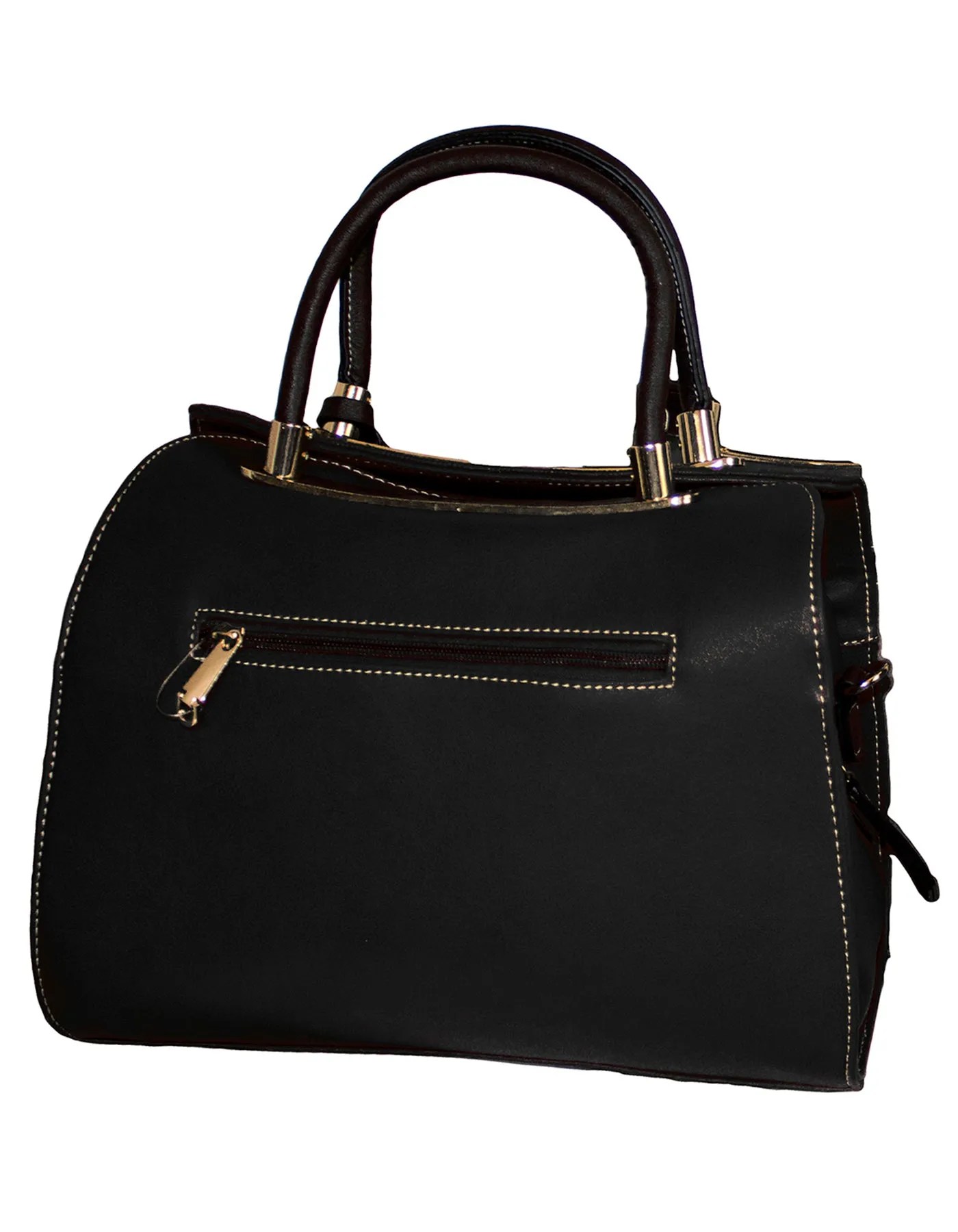 Fino H6831 751362 Faux Leather Handbag with Purse Set – Black