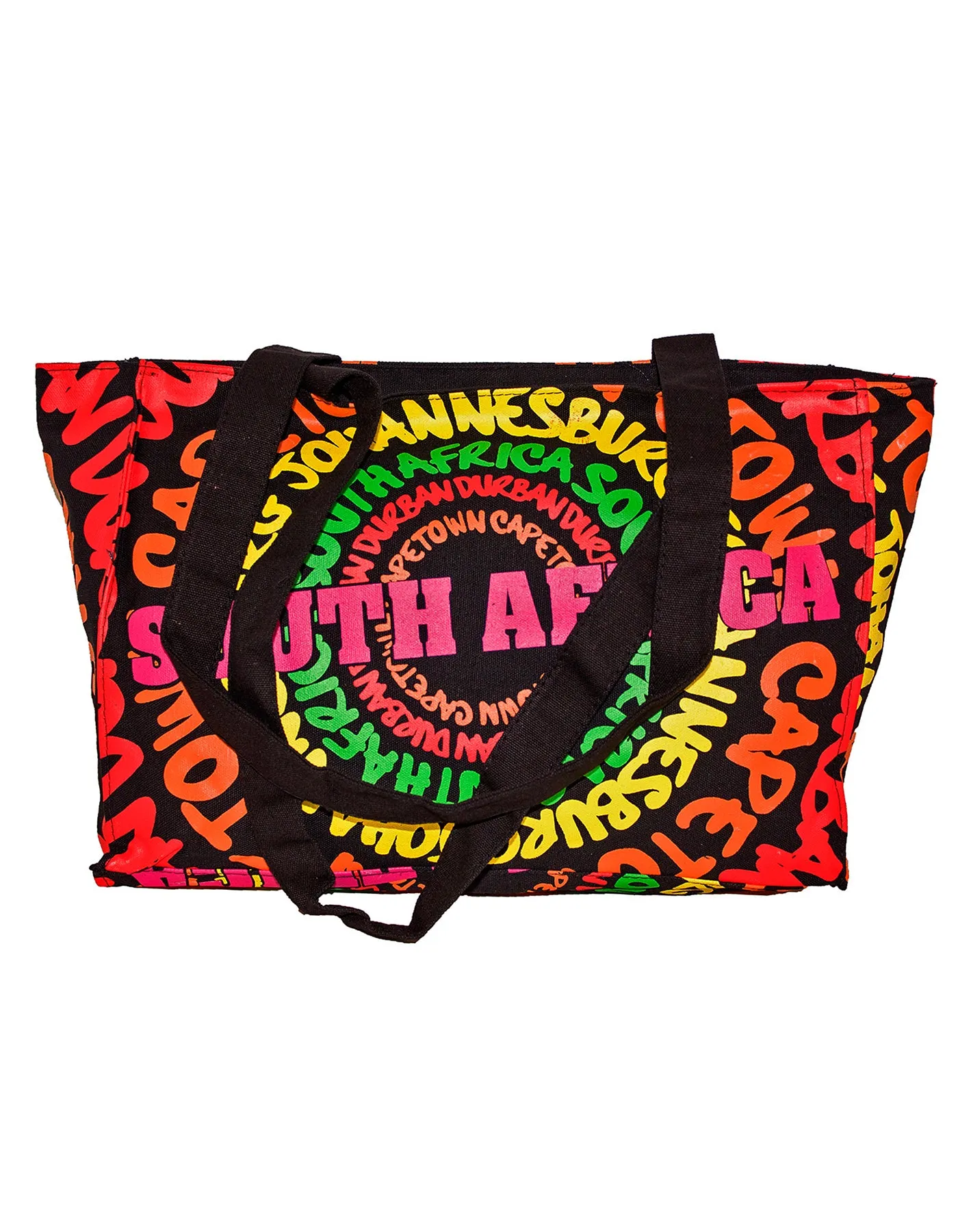 Fino SKH-137 Canvas Rainbow Colour Souvenir Value Bags/Totes with all SA Landmarks