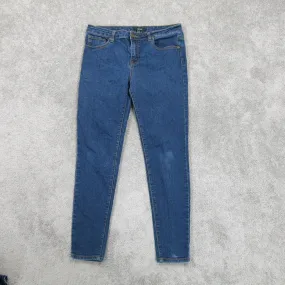 Forever 21 Womens Jeans Ankle Skinny Leg Denim Mid Rise Pockets Blue Size 29