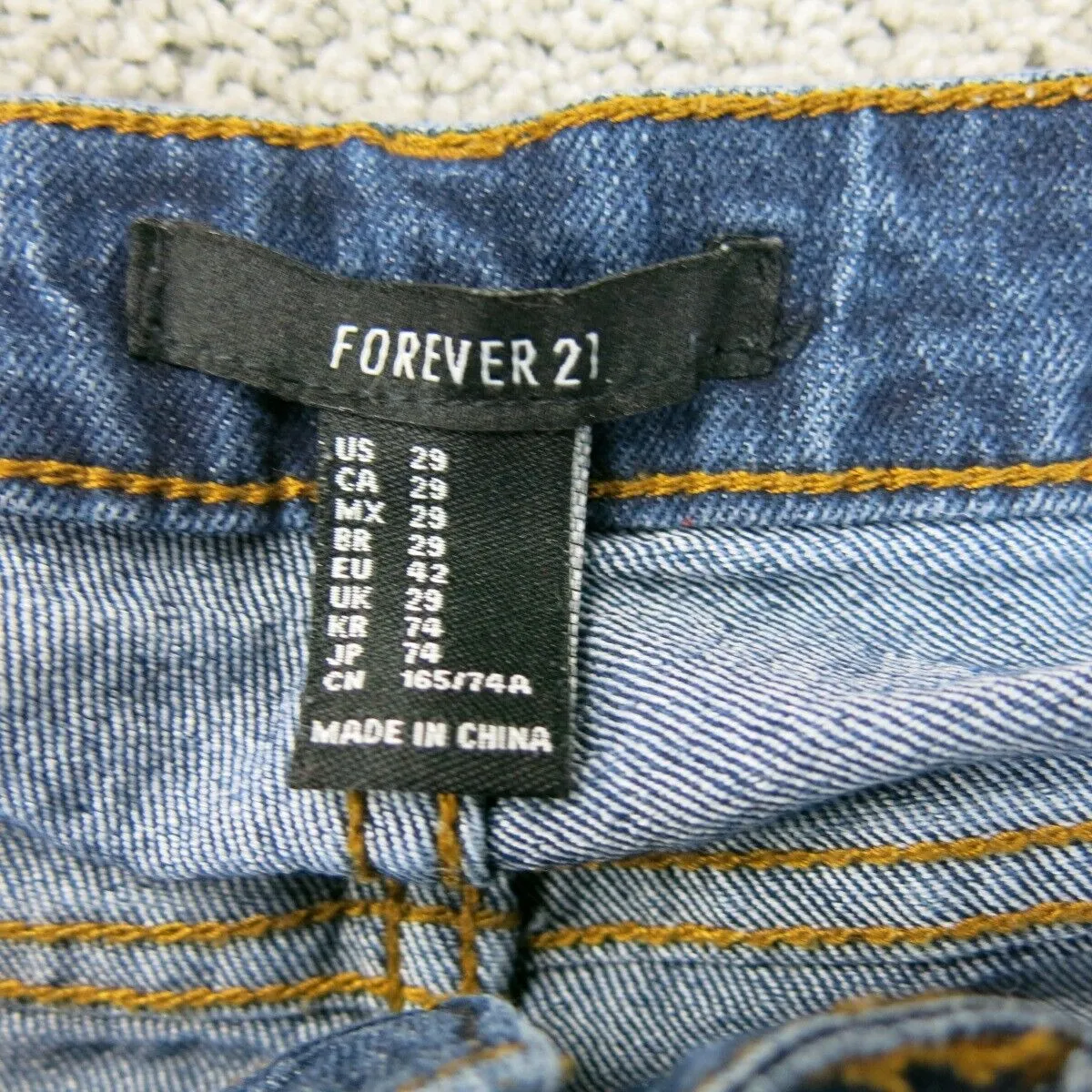 Forever 21 Womens Jeans Ankle Skinny Leg Denim Mid Rise Pockets Blue Size 29