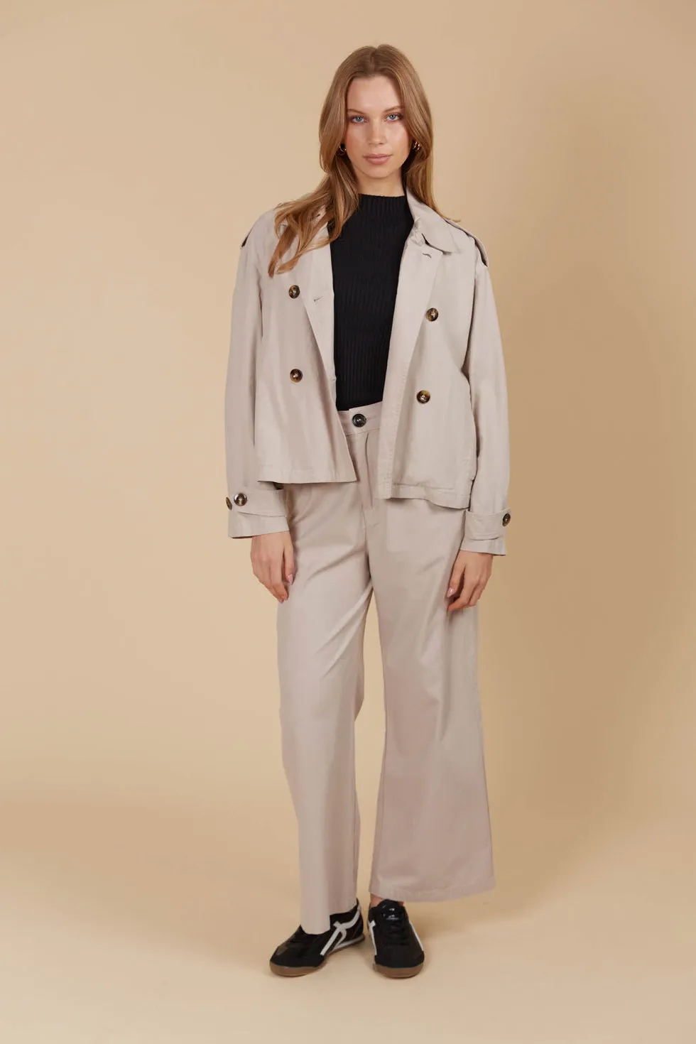 Freya Crop Trench - Canvas PREORDER MID MARCH