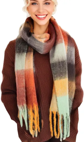 Funky Junque Luxury Cashmere Feel Winter Scarf - Soft Warm Knit Shawl - Mother's Day Gift - for Women - Multiple Patterns