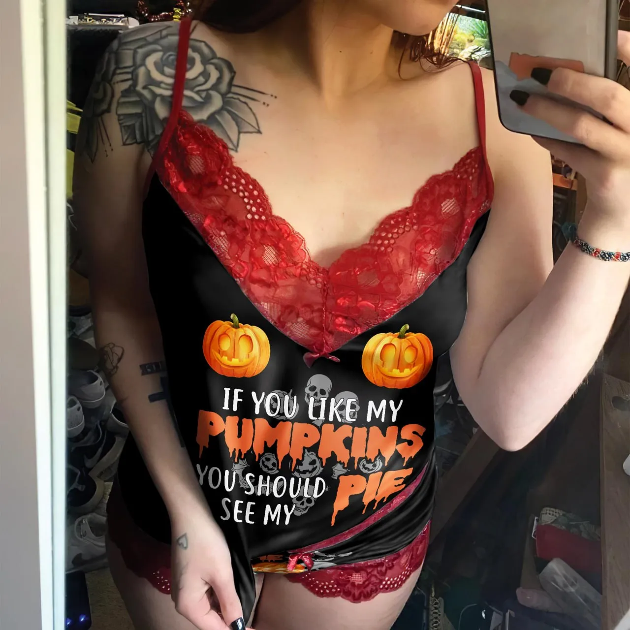 Funny Glowing Halloween Vibe Women's Pajama Sets