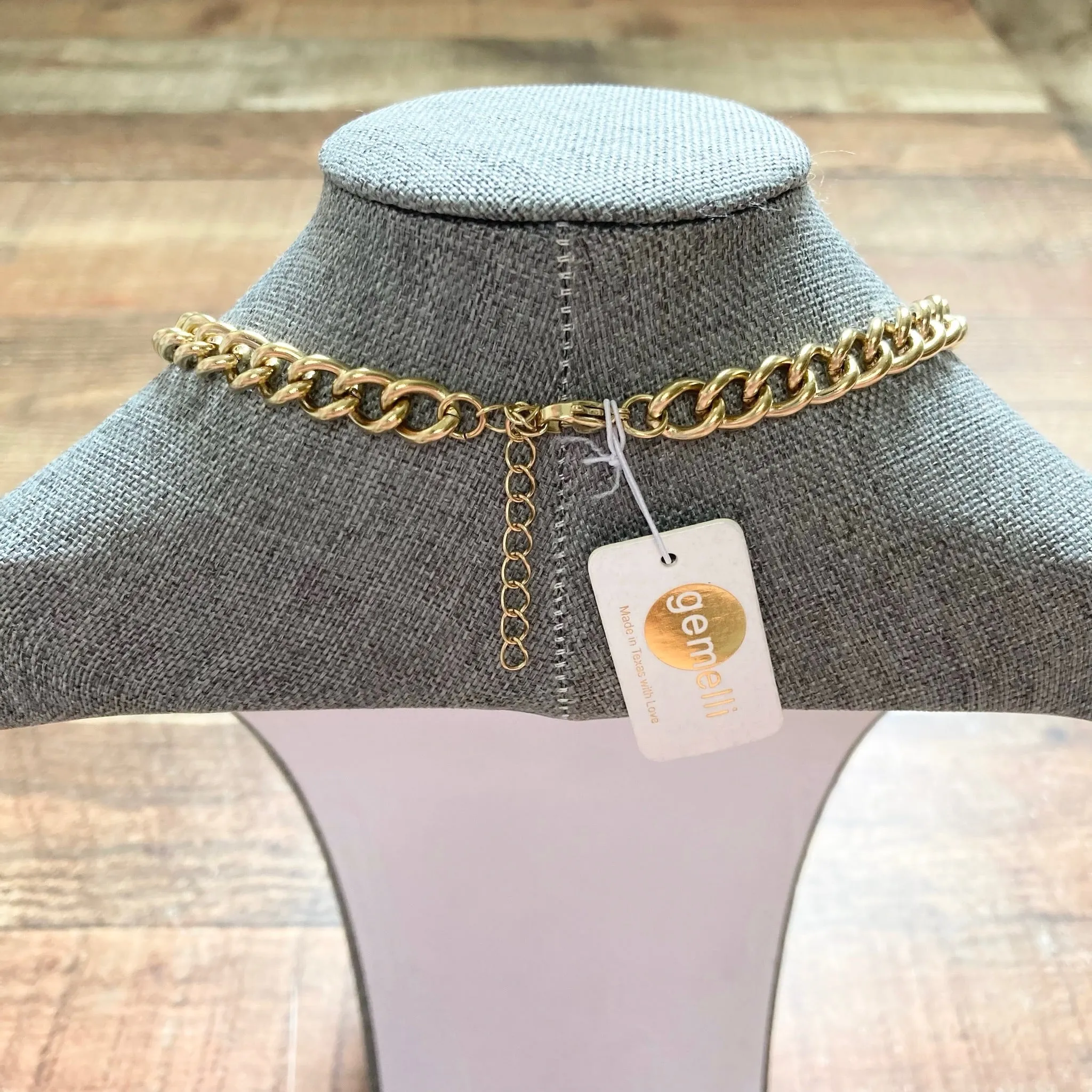 Gemeli Gold Chain Necklace with Lobster Clasp (New)