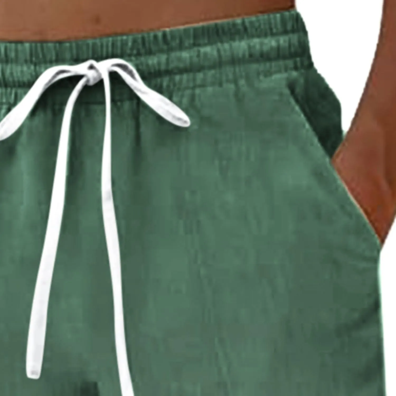 GIERIDUC Men Casual Linen Pants Hippie Drawstring Yoga Pants Elastic Waist Lightweight Trouser Casual Ombre Summer Beach Pant