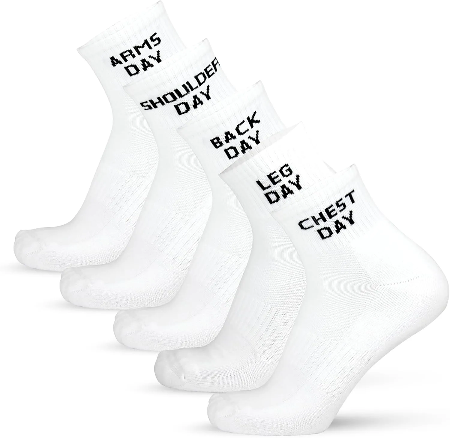 Gym Socks Men, Workout Socks Men, 5 Pairs Mens 9-12 Size, Cushioned Performance Athletic Thick Ankle/Quarter Length
