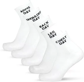 Gym Socks Men, Workout Socks Men, 5 Pairs Mens 9-12 Size, Cushioned Performance Athletic Thick Ankle/Quarter Length
