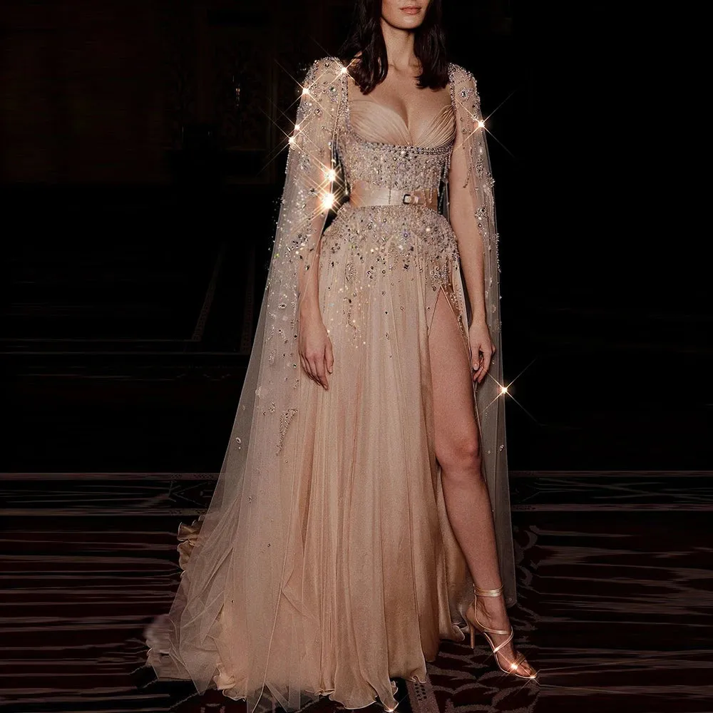 High Slit Arabian Party Gown
