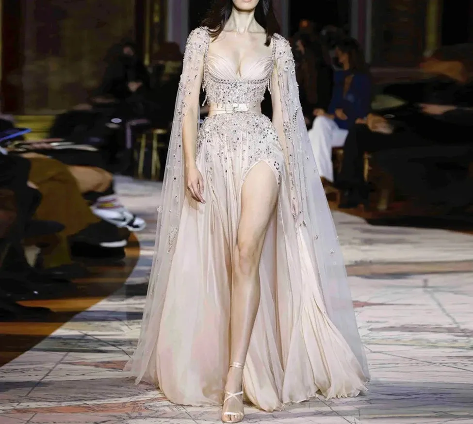 High Slit Arabian Party Gown