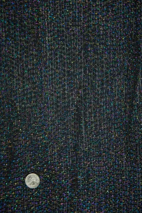 Iridescent Sequins & Beads on Silk Chiffon Fabric