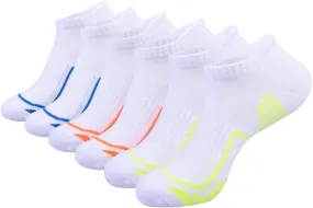 JOYNÉE Mens Ankle Athletic Socks for Men Running Tab Low Cut Socks 6 Pairs Sports Workout Socks,Sock Size 10-13