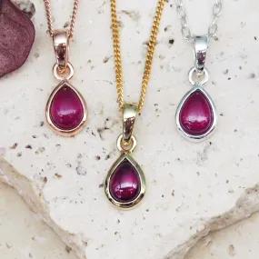 July Birthstone Necklace - Ruby
