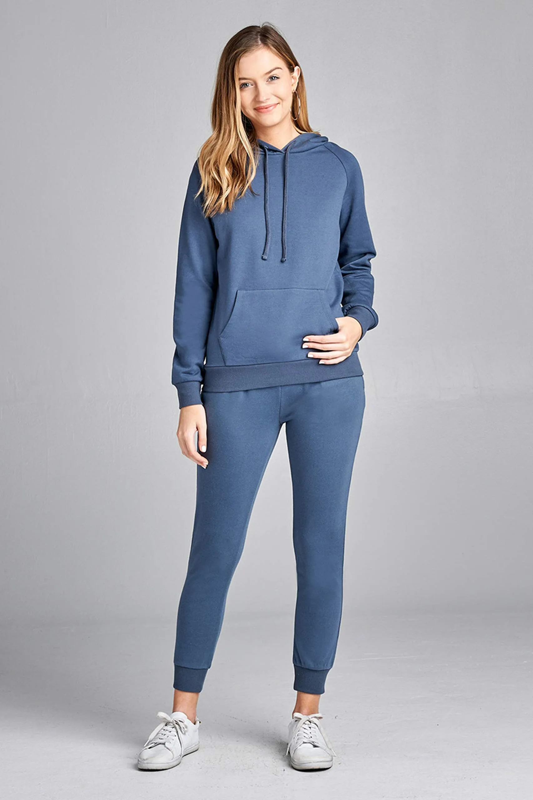 Khanomak Women's Long Sleeve Brushed Pullover Hooded Sweatshirt