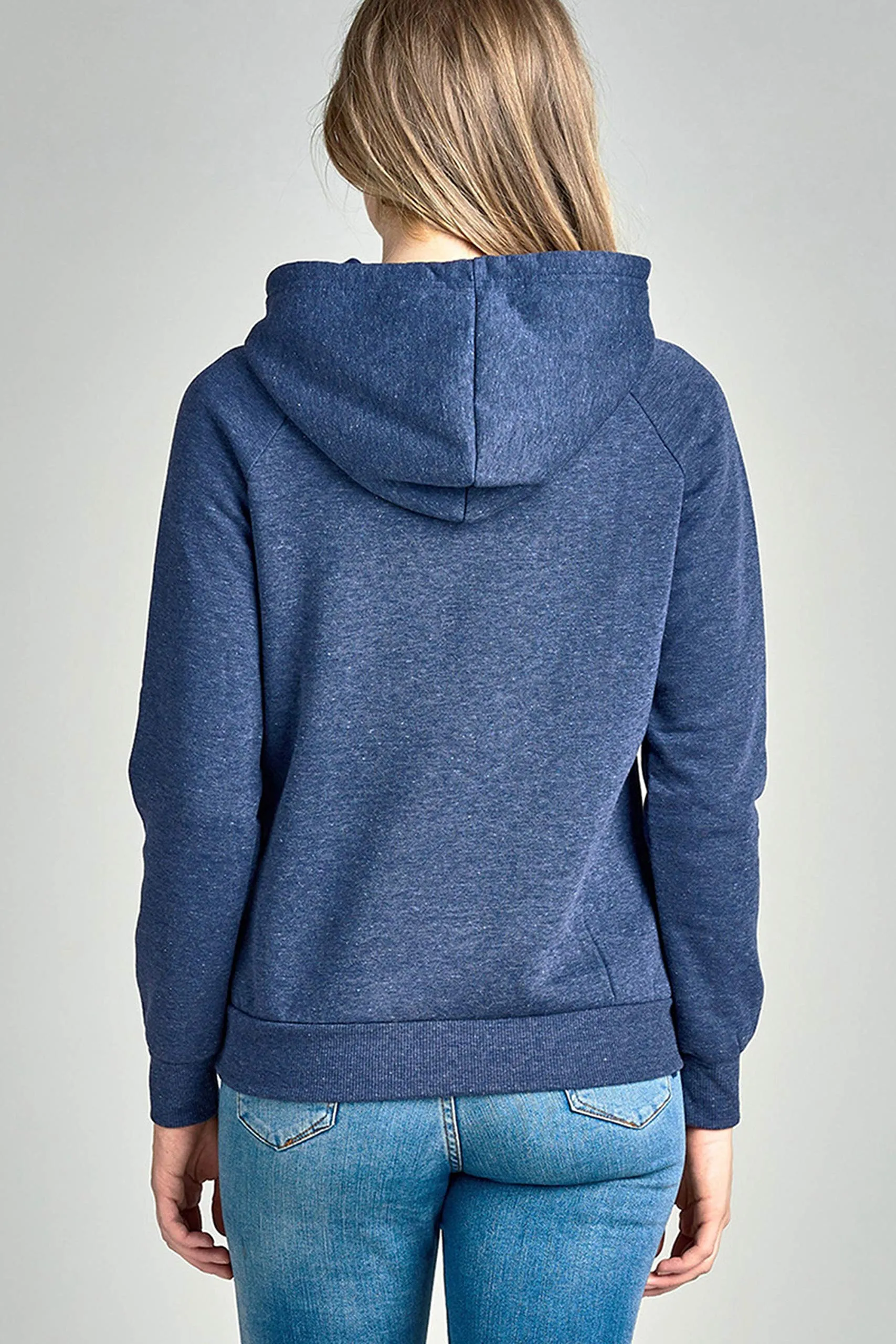 Khanomak Women's Long Sleeve Brushed Pullover Hooded Sweatshirt
