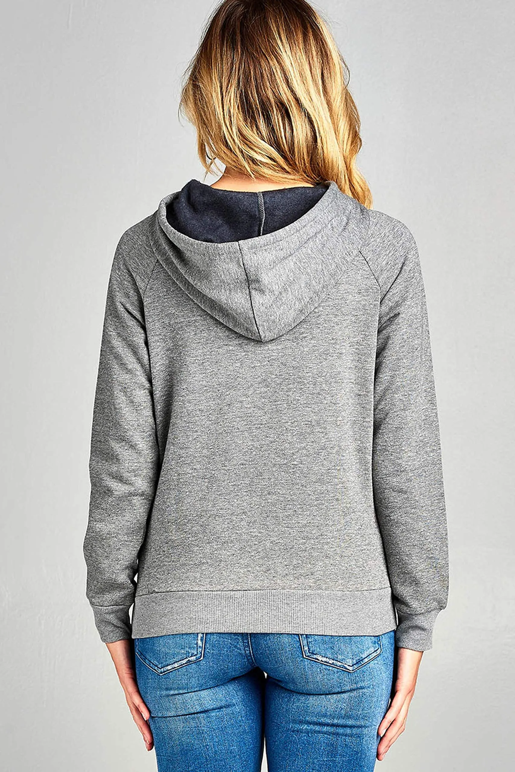 Khanomak Women's Long Sleeve Brushed Pullover Hooded Sweatshirt