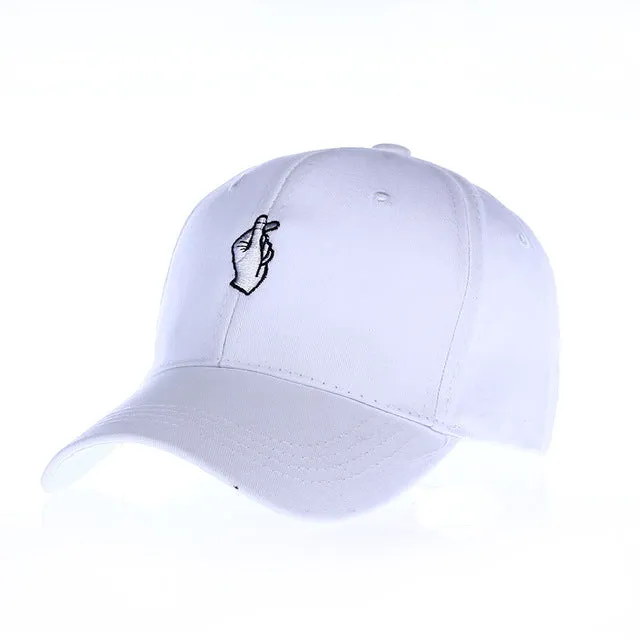 Korean Heart Baseball Cap (Black/Pink/White)