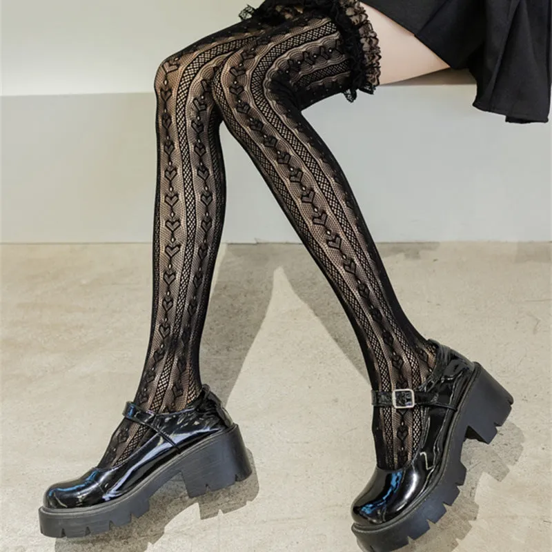 Lace College Style Ultra-thin Stockings