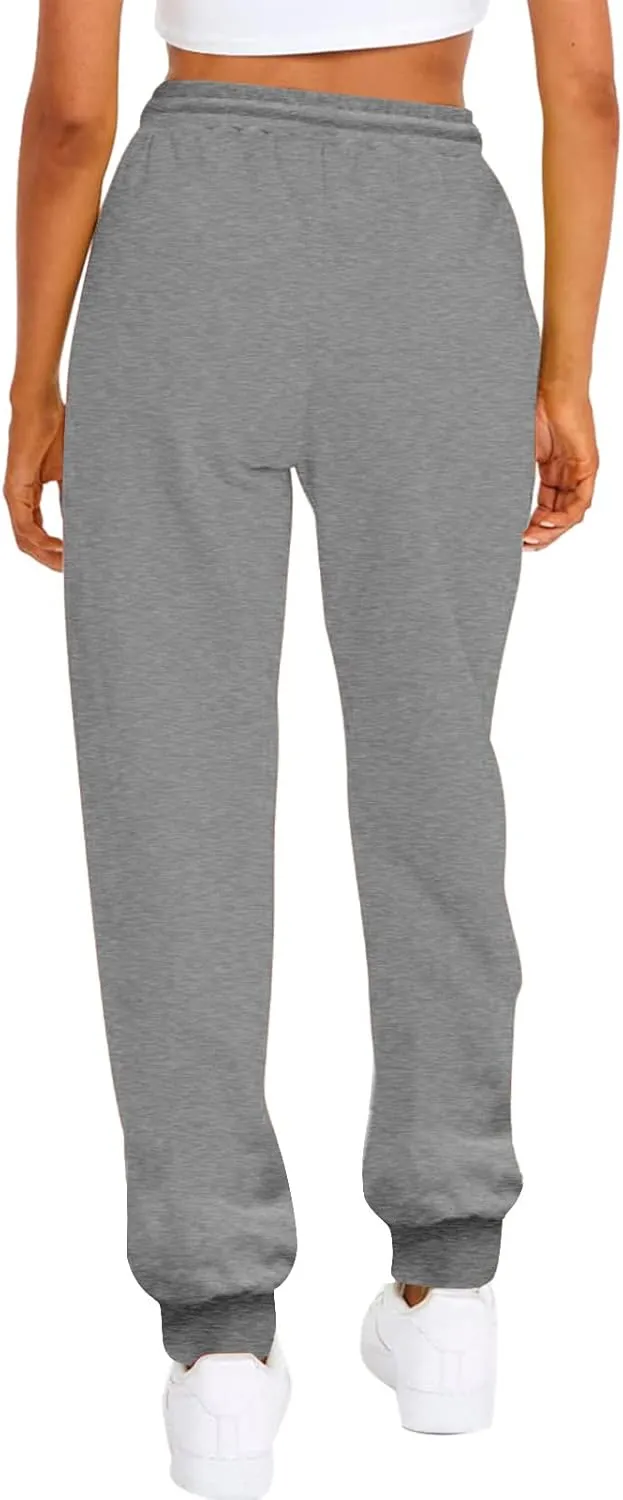 Ladies Solid Color Drawstring Elastic Waist Casual Loose Foot Fleece Sweatpants Pant Suits for Women Plaid Pants Casual