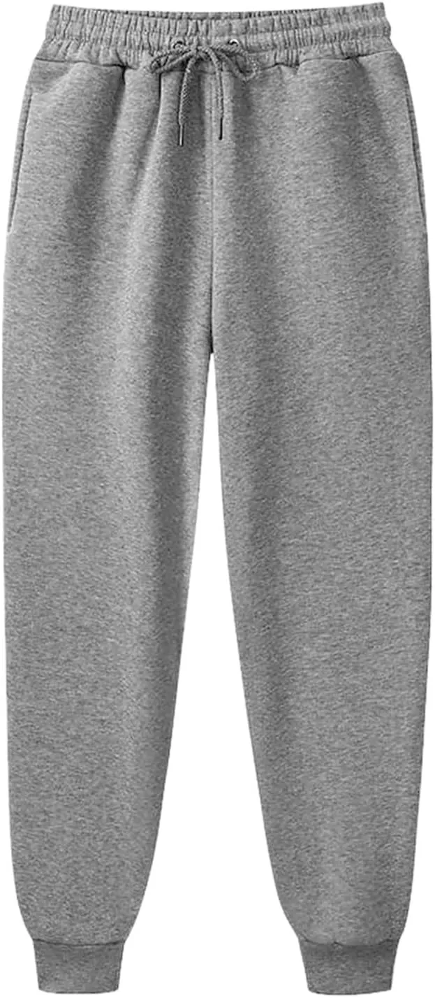 Ladies Solid Color Drawstring Elastic Waist Casual Loose Foot Fleece Sweatpants Pant Suits for Women Plaid Pants Casual