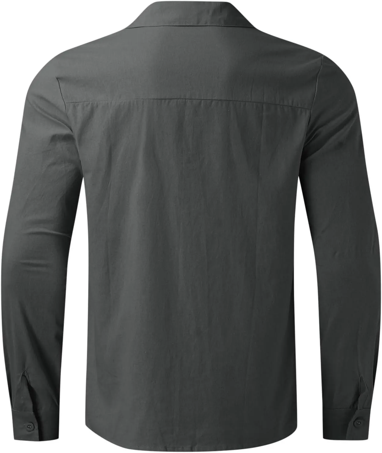 Linen Shirts for Men, Long Sleeve Button Down T-Shirts, 2025 Summer Beach Shirts, Casual Hawaiian Vacation Blouse Tops
