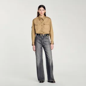 Low-Waisted Straight-Leg Jeans
