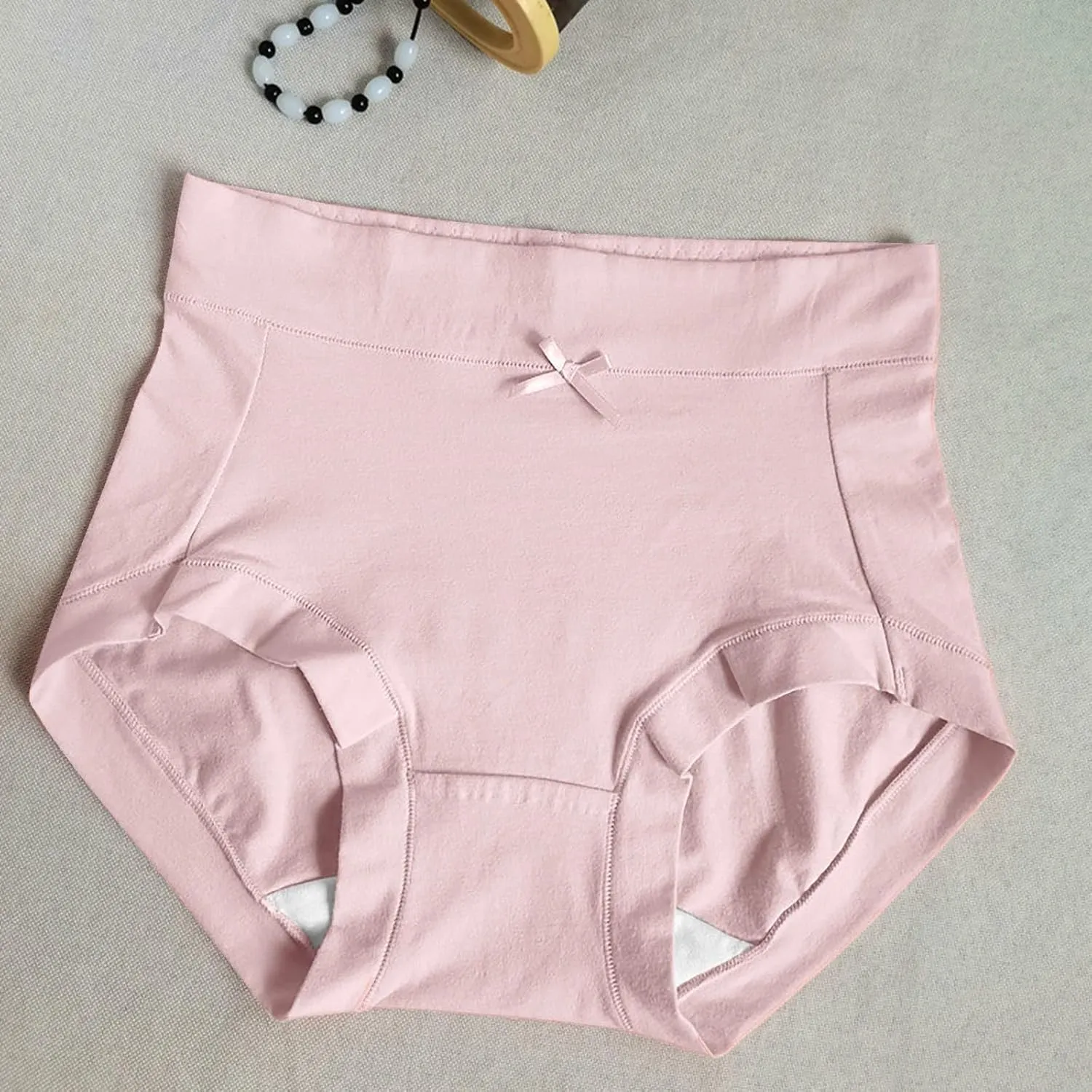 Lpmadey Women's Underwear High Waist Cotton Underwear Soft Underwear Super Stretchy Briefs Full Coverage Ladies Panties