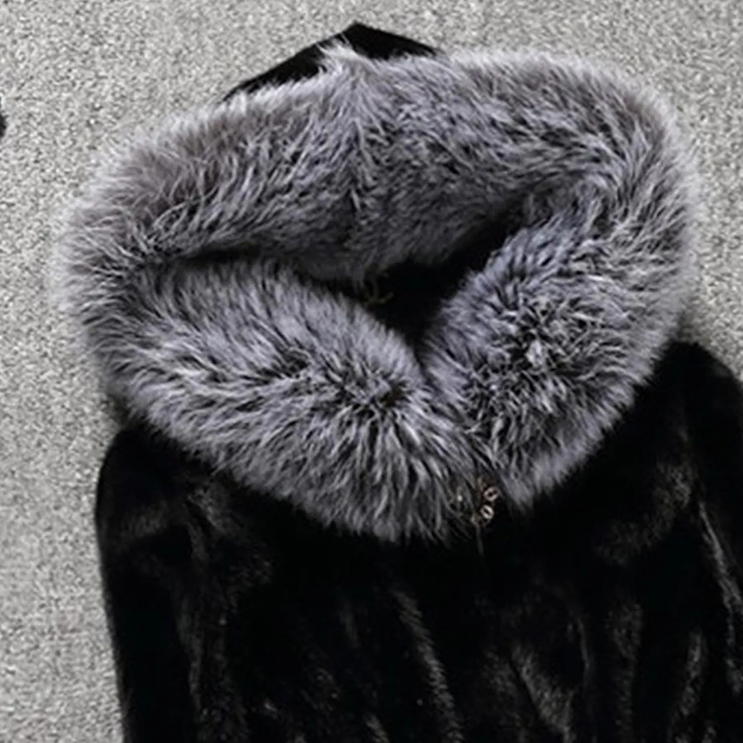 Maiyifu-GJ Women's Winter Dress Coat Casual Long Sleeve Open Front Fleece Jackets Fashion Hooded Warm Faux Fur Overcoat