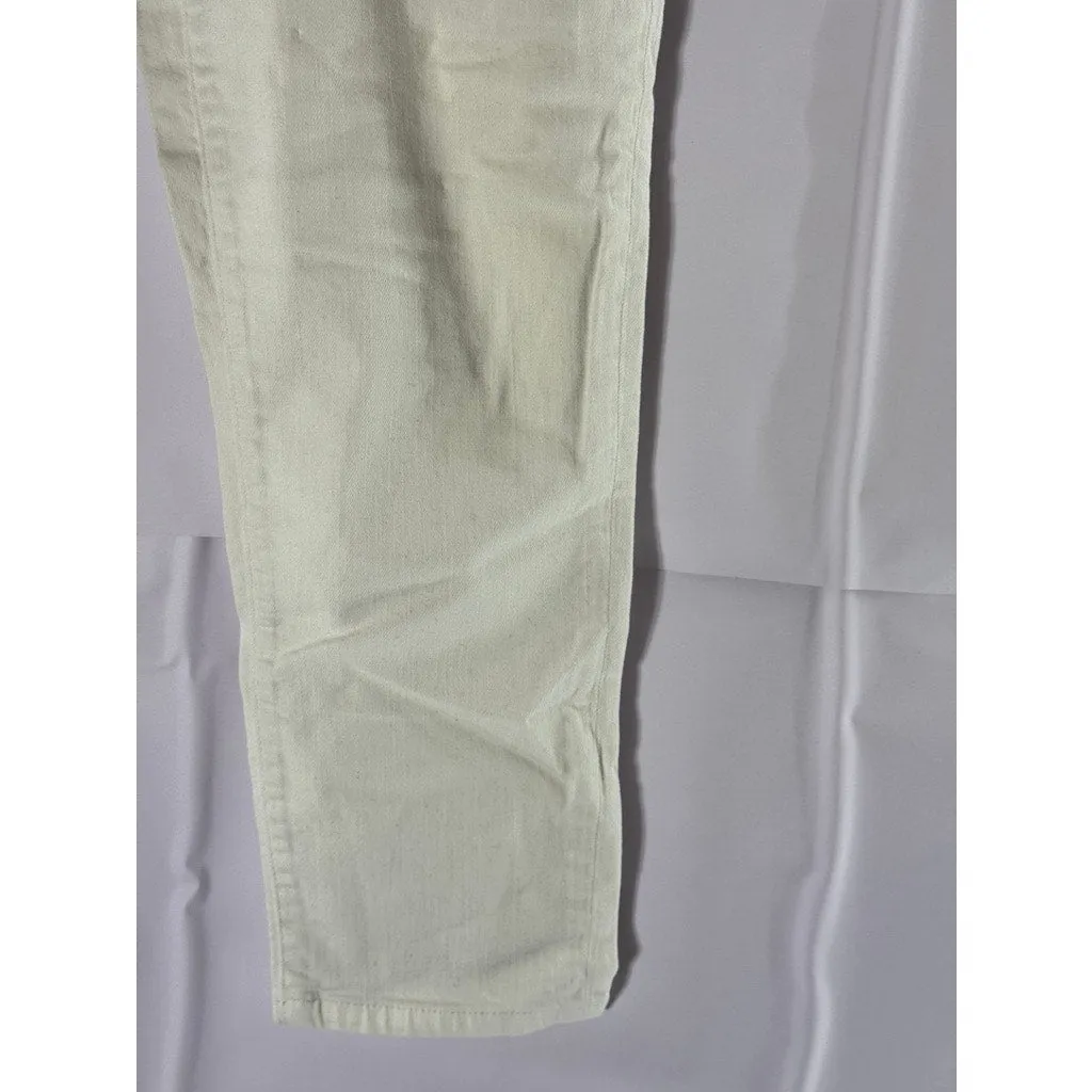 MASSIMO DUTTI Women's White Five-Pocket Straight-Leg Denim Jeans SZ 10