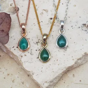 May Birthstone Necklace - Emerald