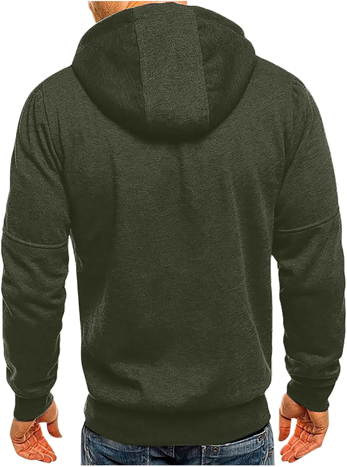 Men's Athletic Full Zip Jacket Long Sleeve Zipper Hoodies Sports Fitness Outerwear Solid Sweatshirt Coat with Pocket