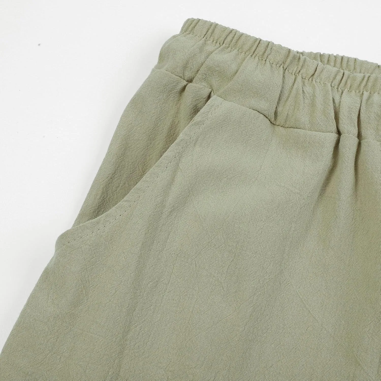 Mens Casual Linen Pants Elastic Waist Drawstring Lightweight Trouser Casual 2024 Straight Leg with Pockets Trousers
